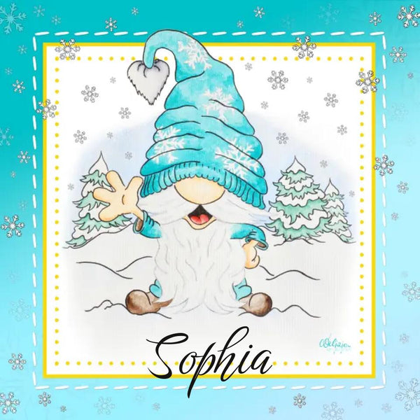 Wichtel Bild . SNOWY ♡ Geschenk für Geburtstag + Weihnachten