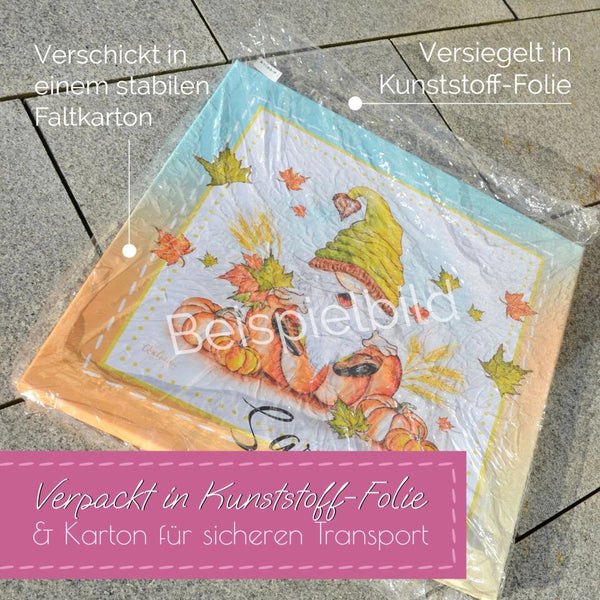 Wichtel Bild . KLAUS mit Klein-Rudi ♡ Deko Geschenk für Weihnachten
