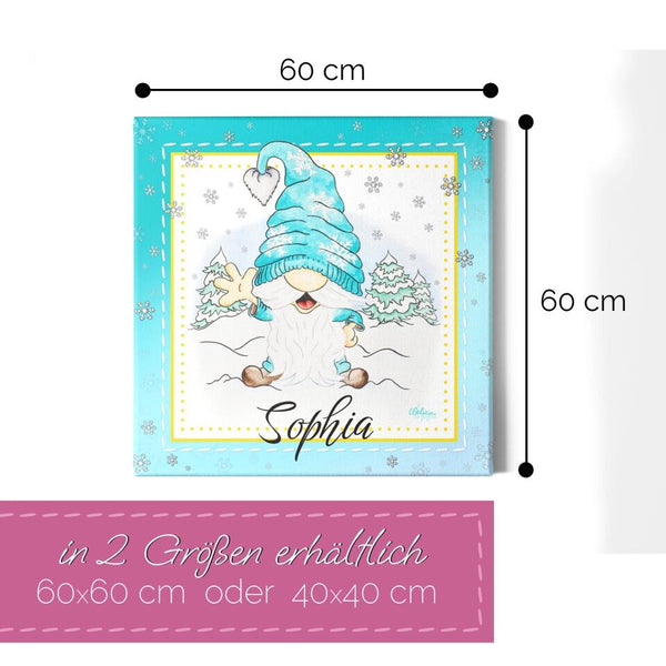 Wichtel Bild . SNOWY ♡ Geschenk für Geburtstag + Weihnachten