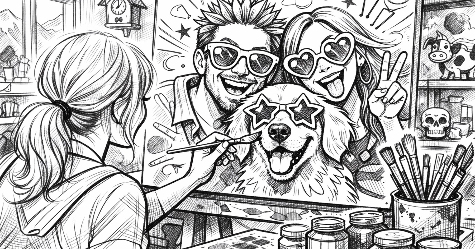 Portrait malen lassen vom Foto . vom Pop Art Künstler aus Tirol Österreich