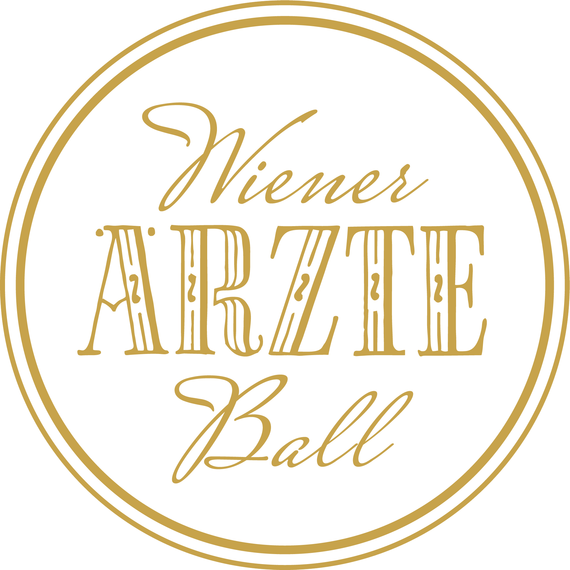Pop Art Künstler Sabine Delizia Egger am Wiener Ärzteball 2026. Logo des Balls.